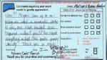 Comment Card