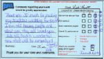 Comment Card